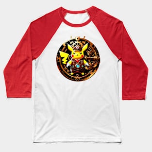 Steampunk Clockwork thunderbolt Baseball T-Shirt